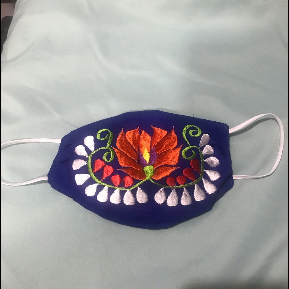 Embroidered face mask